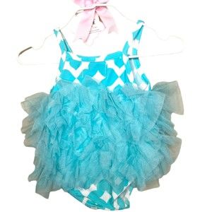 MUDPIE Beach Baby Blue Swimsuit *NEW*
